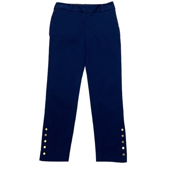 Talbots Hampshire Ankle Navy Blue 2 Ankle Pant Business Casual Dress Pant Office - Picture 2 of 12